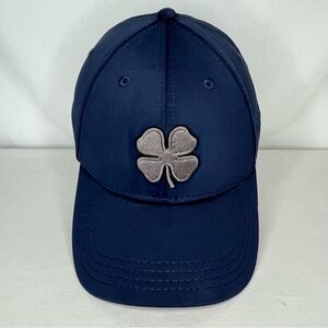 Navy Blue Black Clover- Live Lucky Fitted Baseball Hat. Size L/XL.
